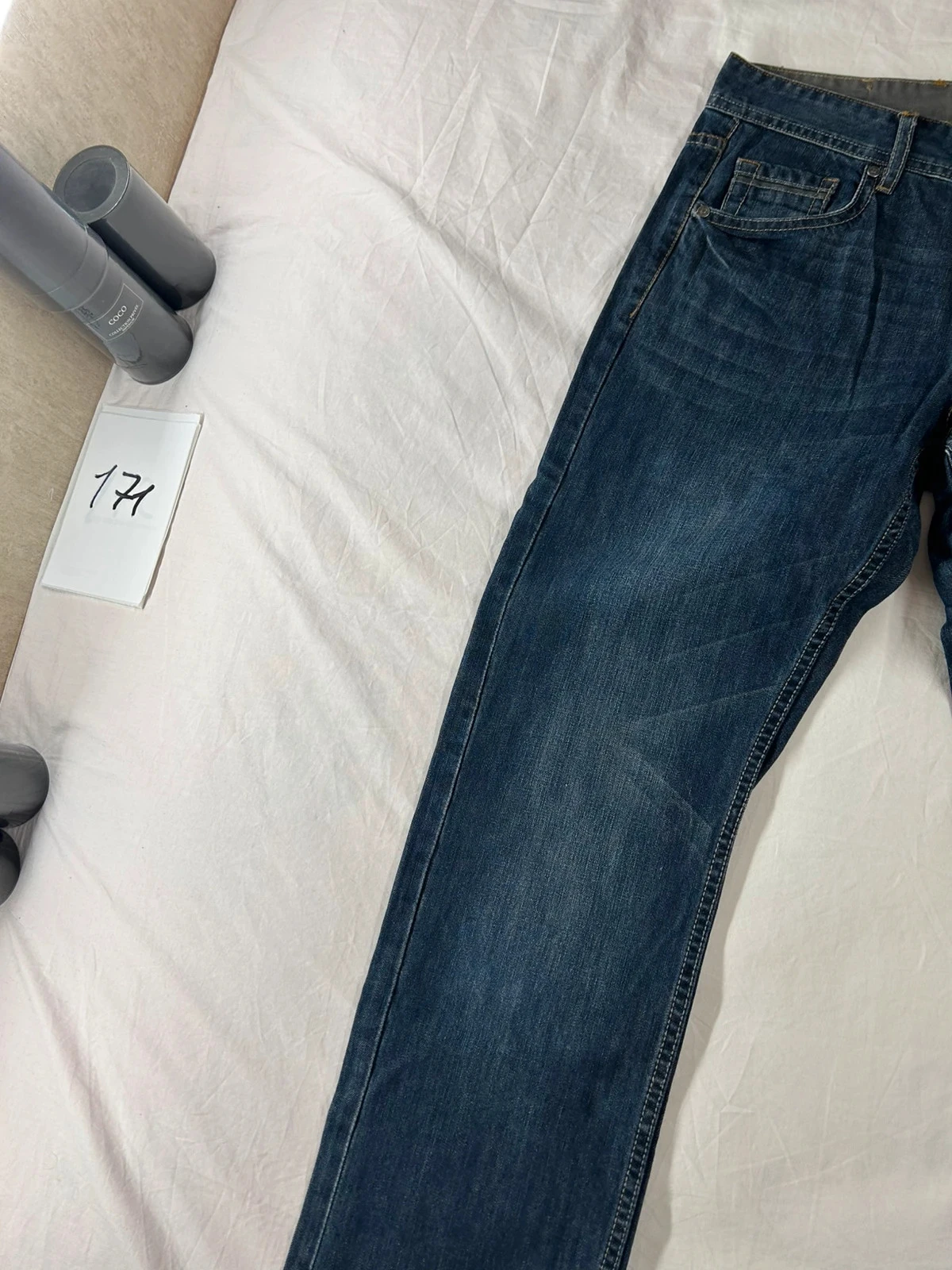 Jules navy blue straight cut jeans w26 l34 – photo 3